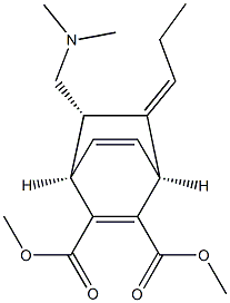 (1S,4R,5S)-5-[(Dimethylamino)methyl]-6-propylidenebicyclo[2.2.2]octa-2,7-diene-2,3-dicarboxylic acid dimethyl ester Struktur