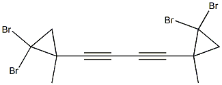 1,4-Bis(2,2-dibromo-1-methylcyclopropan-1-yl)butane-1,3-diyne Struktur