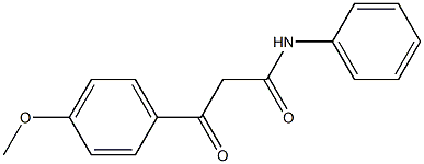 N-Phenyl-3-(4-methoxyphenyl)-3-oxopropanamide Struktur