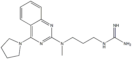 2-[N-(3-Guanidinopropyl)-N-methylamino]-4-(1-pyrrolidinyl)quinazoline Struktur