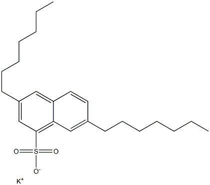 3,7-Diheptyl-1-naphthalenesulfonic acid potassium salt Struktur