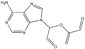 2-Methylene-2'-(6-amino-9H-purin-9-yl)(2,2'-oxybisacetaldehyde) Struktur