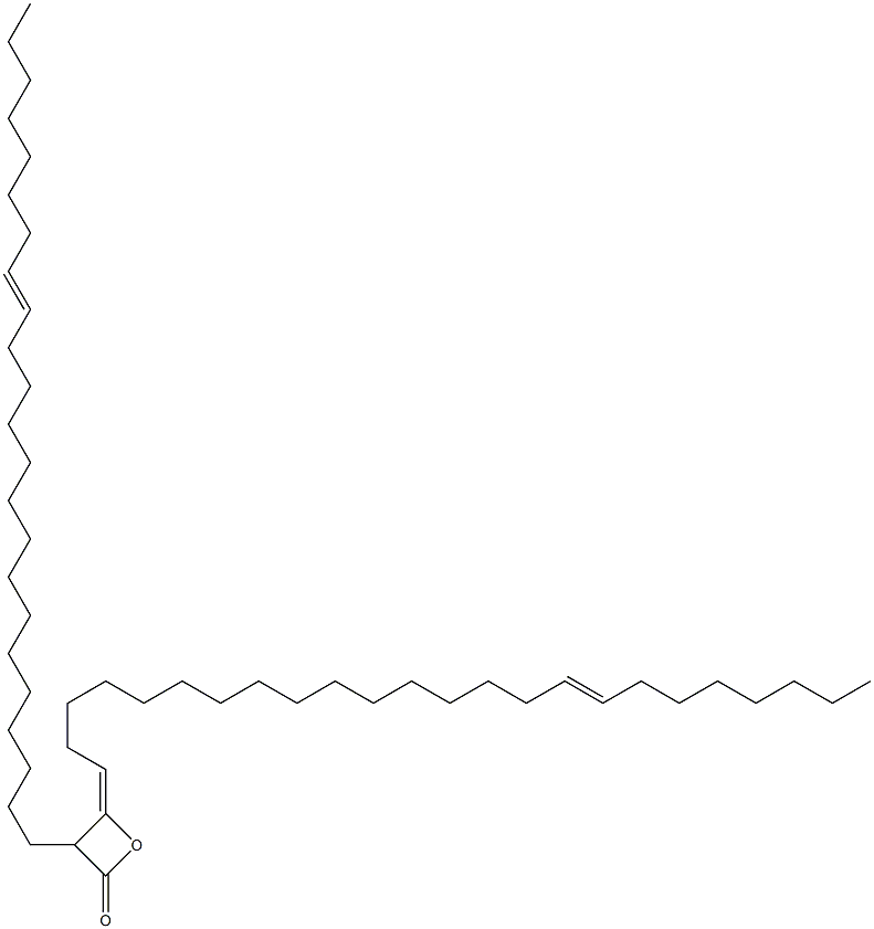 3-(15-Tricosenyl)-4-(16-tetracosen-1-ylidene)oxetan-2-one Struktur