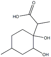 2-(1,2-Dihydroxy-4-methylcyclohexyl)propionic acid Struktur