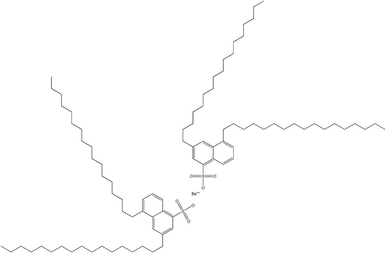 Bis(3,5-diheptadecyl-1-naphthalenesulfonic acid)barium salt Struktur