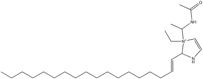 1-[1-(Acetylamino)ethyl]-1-ethyl-2-(1-octadecenyl)-4-imidazoline-1-ium Struktur