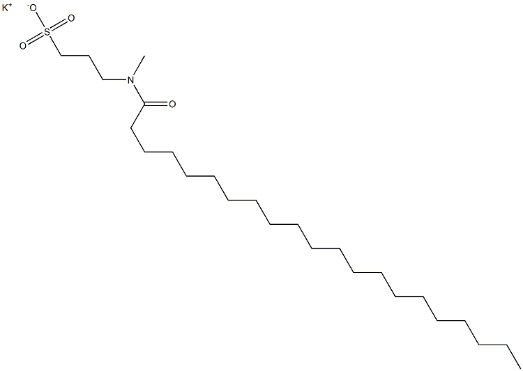 3-[N-(1-Oxohenicosyl)-N-methylamino]-1-propanesulfonic acid potassium salt Struktur