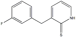 1,2-Dihydro-3-(3-fluorobenzyl)pyridine-2-thione Struktur