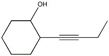 2-(1-Butynyl)cyclohexan-1-ol Struktur