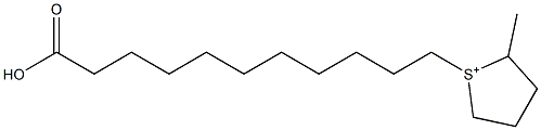 2-Methyl-1-(10-carboxydecyl)thiolan-1-ium Struktur