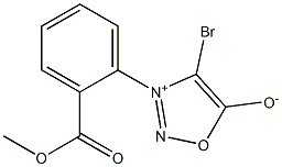 4-Bromo-3-[2-methoxycarbonylphenyl]-1,2,3-oxadiazol-3-ium-5-olate Struktur