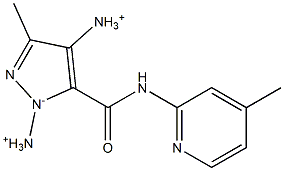 3-Methyl-4-diazonio-5-[[(4-methyl-2-pyridinyl)amino]carbonyl]-1H-pyrazol-1-ide Struktur