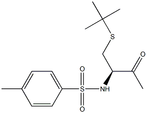 (R)-4-(tert-Butylthio)-3-tosylamino-2-butanone Struktur