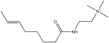 N,N,N-Trimethyl-2-(6-octenoylamino)ethanaminium Struktur