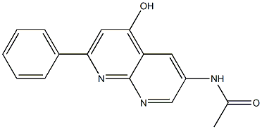 6-Acetylamino-2-phenyl-1,8-naphthyridin-4-ol Struktur