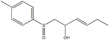 (E)-1-(p-Tolylsulfinyl)-3-hexen-2-ol Struktur