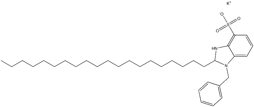 1-Benzyl-2,3-dihydro-2-icosyl-1H-benzimidazole-4-sulfonic acid potassium salt Struktur