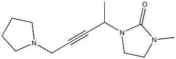 3-Methyl-1-[1-methyl-4-(1-pyrrolidinyl)-2-butynyl]imidazolidin-2-one Struktur