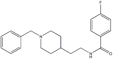 N-[2-(1-Benzyl-4-piperidinyl)ethyl]-4-fluorobenzamide Struktur