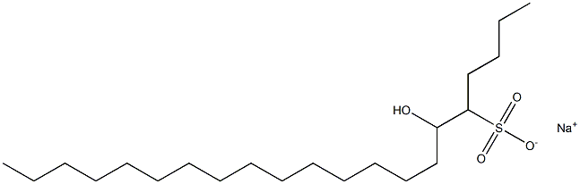 6-Hydroxyhenicosane-5-sulfonic acid sodium salt Struktur