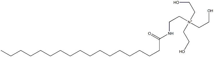 2-Hydroxy-N,N-bis(2-hydroxyethyl)-N-[2-[(1-oxooctadecyl)amino]ethyl]ethanaminium Struktur