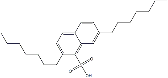 2,7-Diheptyl-1-naphthalenesulfonic acid Struktur