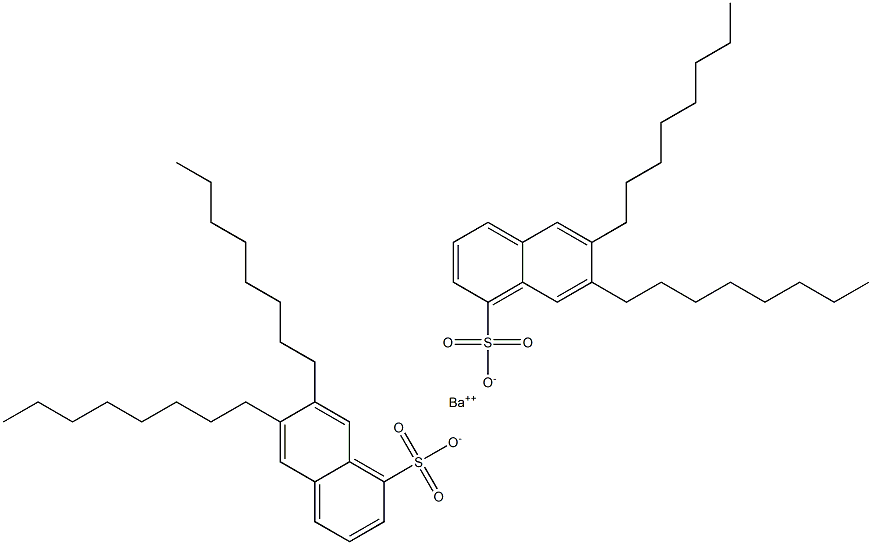 Bis(6,7-dioctyl-1-naphthalenesulfonic acid)barium salt Struktur