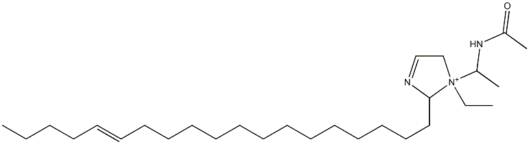 1-[1-(Acetylamino)ethyl]-1-ethyl-2-(14-nonadecenyl)-3-imidazoline-1-ium Struktur