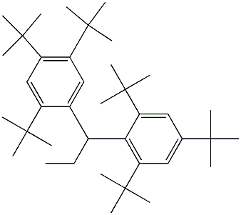 1-(2,4,5-Tri-tert-butylphenyl)-1-(2,4,6-tri-tert-butylphenyl)propane Struktur