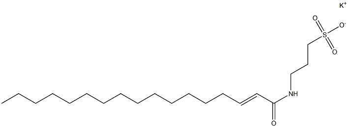 3-(2-Heptadecenoylamino)-1-propanesulfonic acid potassium salt Struktur