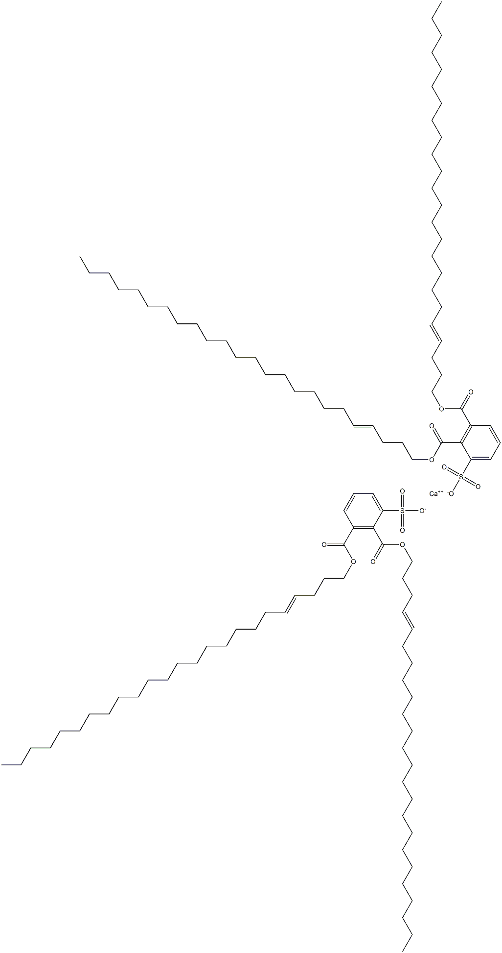 Bis[2,3-di(4-tetracosenyloxycarbonyl)benzenesulfonic acid]calcium salt Struktur