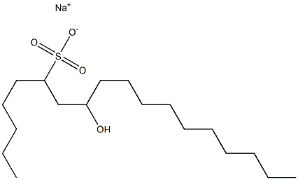 8-Hydroxyoctadecane-6-sulfonic acid sodium salt Struktur