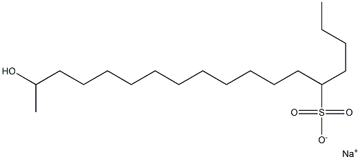 17-Hydroxyoctadecane-5-sulfonic acid sodium salt Struktur