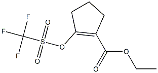 2-[(Trifluoromethylsulfonyl)oxy]cyclopentene-1-carboxylic acid ethyl ester Struktur