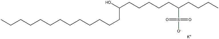 11-Hydroxytetracosane-5-sulfonic acid potassium salt Struktur