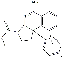 5-Amino-1,9b-dihydro-9-chloro-9b-(4-fluorophenyl)-2H-cyclopent[c]isoquinoline-3-carboxylic acid methyl ester Struktur