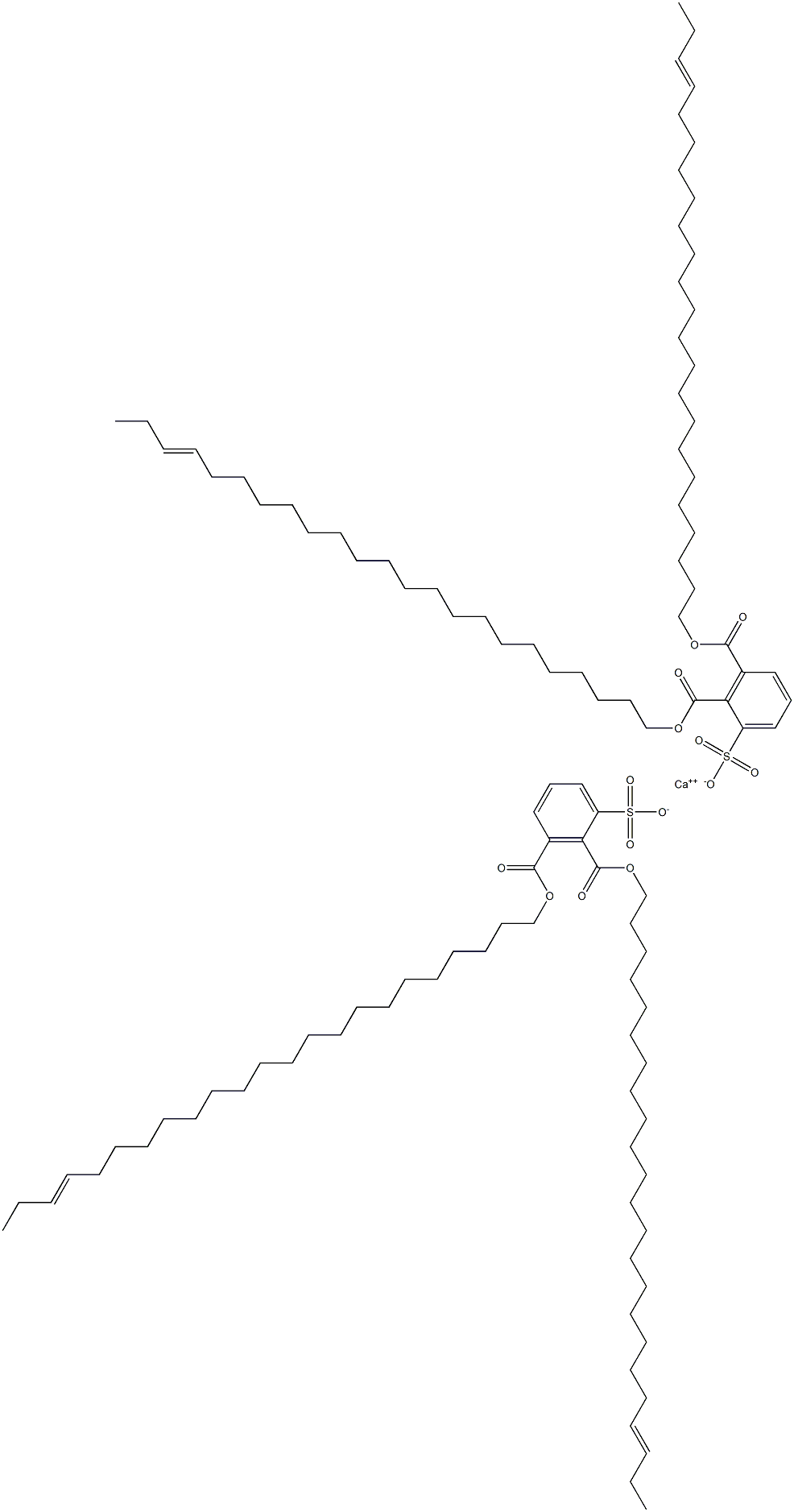 Bis[2,3-di(20-tricosenyloxycarbonyl)benzenesulfonic acid]calcium salt Struktur