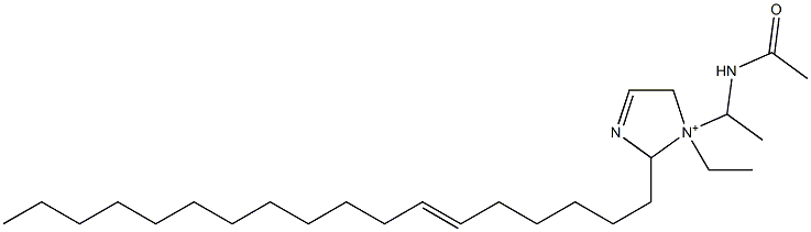 1-[1-(Acetylamino)ethyl]-1-ethyl-2-(6-octadecenyl)-3-imidazoline-1-ium Struktur