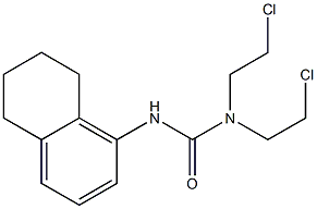 1,1-Bis(2-chloroethyl)-3-(5,6,7,8-tetrahydronaphthalen-1-yl)urea Struktur