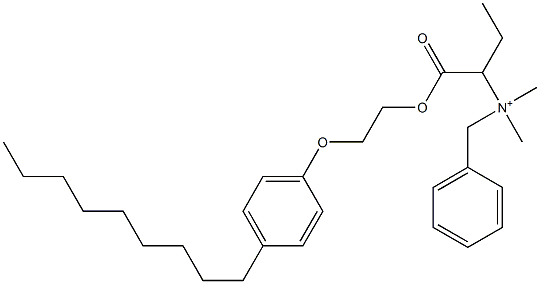 N,N-Dimethyl-N-benzyl-N-[1-[[2-(4-nonylphenyloxy)ethyl]oxycarbonyl]propyl]aminium Struktur