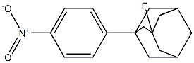 1-(4-Nitrophenyl)-3-(fluoro)adamantane Struktur