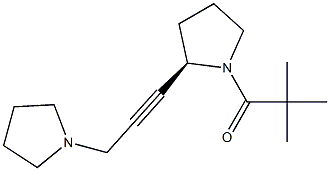 (2R)-2-[3-(Pyrrolidin-1-yl)-1-propynyl]-1-pivaloylpyrrolidine Struktur