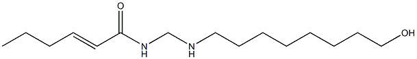 N-[[(8-Hydroxyoctyl)amino]methyl]-2-hexenamide Struktur