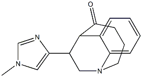 3,4-Dihydro-12-(1-methyl-1H-imidazol-4-yl)-2H-1,6-ethano-1-benzazocin-5(6H)-one Struktur