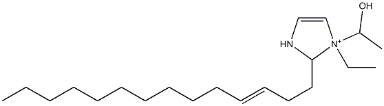 1-Ethyl-1-(1-hydroxyethyl)-2-(3-tetradecenyl)-4-imidazoline-1-ium Struktur