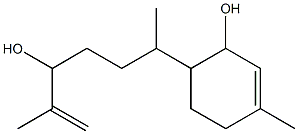 3-Methyl-6-(1,5-dimethyl-4-hydroxy-5-hexenyl)-2-cyclohexen-1-ol Struktur