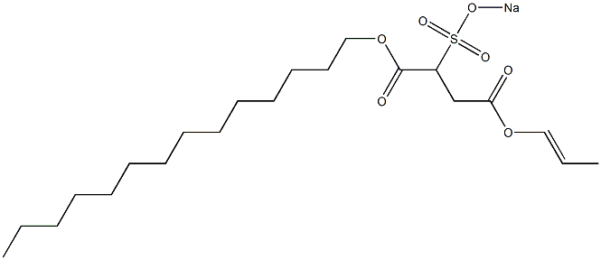 2-(Sodiosulfo)succinic acid 1-tetradecyl 4-(1-propenyl) ester Struktur