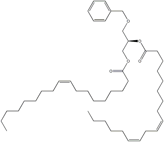 [R,(-)]-3-O-Benzyl-2-O-linoleoyl-1-O-oleoyl-D-glycerol Struktur