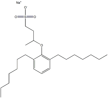 3-(2,6-Diheptylphenoxy)butane-1-sulfonic acid sodium salt Struktur