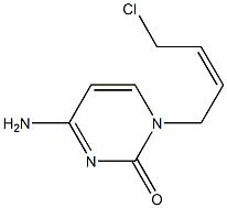 1-[(Z)-4-Chloro-2-butenyl]cytosine Struktur